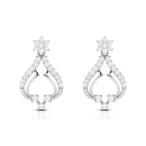 Designer Platinum Earrings with Diamonds for Women JL PT E N-3  VVS-GH Jewelove.US