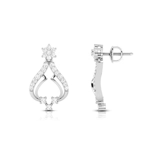 Designer Platinum Earrings with Diamonds for Women JL PT E N-3