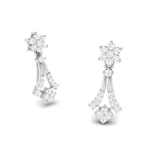 Beautiful Platinum Earrings with Diamonds for Women JL PT E N-40