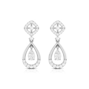 Designer Platinum Earrings with Diamonds for Women JL PT E N-44  VVS-GH Jewelove.US