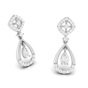 Designer Platinum Earrings with Diamonds for Women JL PT E N-44   Jewelove.US