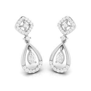 Designer Platinum Earrings with Diamonds for Women JL PT E N-44