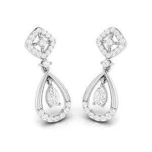 Designer Platinum Earrings with Diamonds for Women JL PT E N-44   Jewelove.US