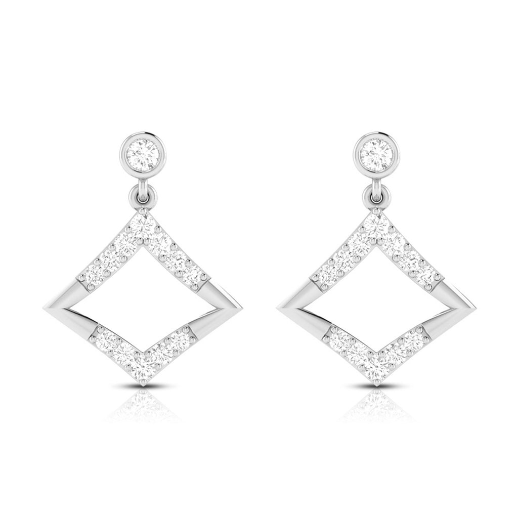 Designer Platinum Earrings with Diamonds for Women JL PT E N-45  VVS-GH Jewelove.US