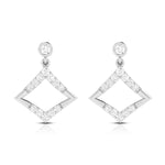 Load image into Gallery viewer, Designer Platinum Earrings with Diamonds for Women JL PT E N-45

