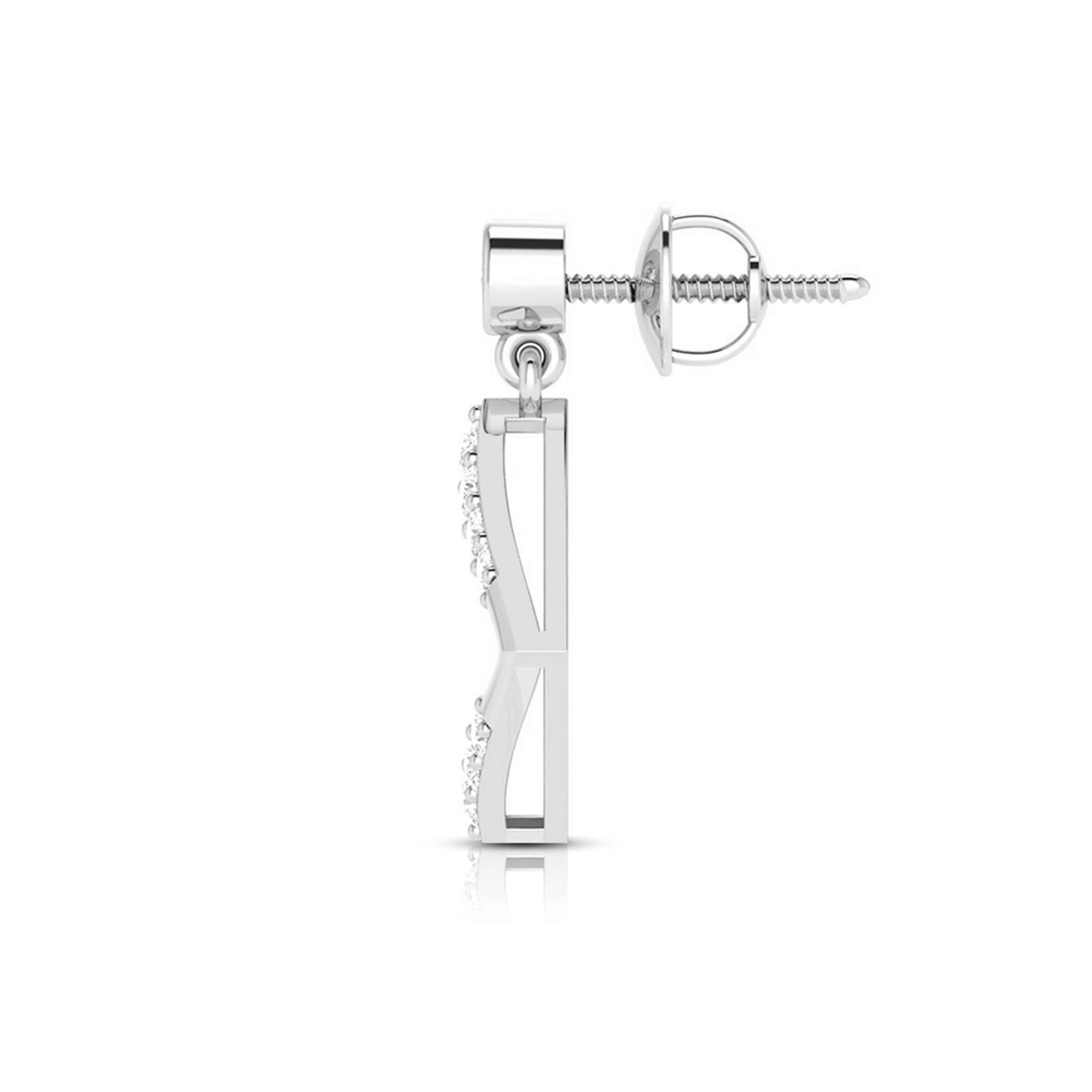 Designer Platinum Earrings with Diamonds for Women JL PT E N-45