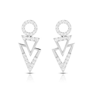 Designer Platinum Earrings with Diamonds for Women JL PT E N-46
