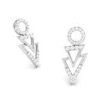 Load image into Gallery viewer, Designer Platinum Earrings with Diamonds for Women JL PT E N-46
