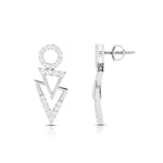 Load image into Gallery viewer, Designer Platinum Earrings with Diamonds for Women JL PT E N-46
