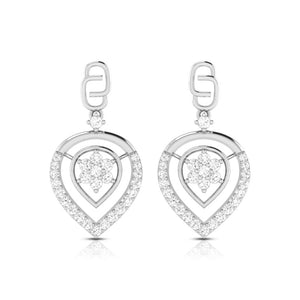 Designer Platinum Earrings with Diamonds for Women JL PT E N-47  VVS-GH Jewelove.US
