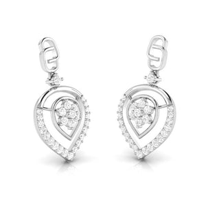 Designer Platinum Earrings with Diamonds for Women JL PT E N-47