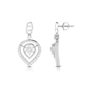 Designer Platinum Earrings with Diamonds for Women JL PT E N-47