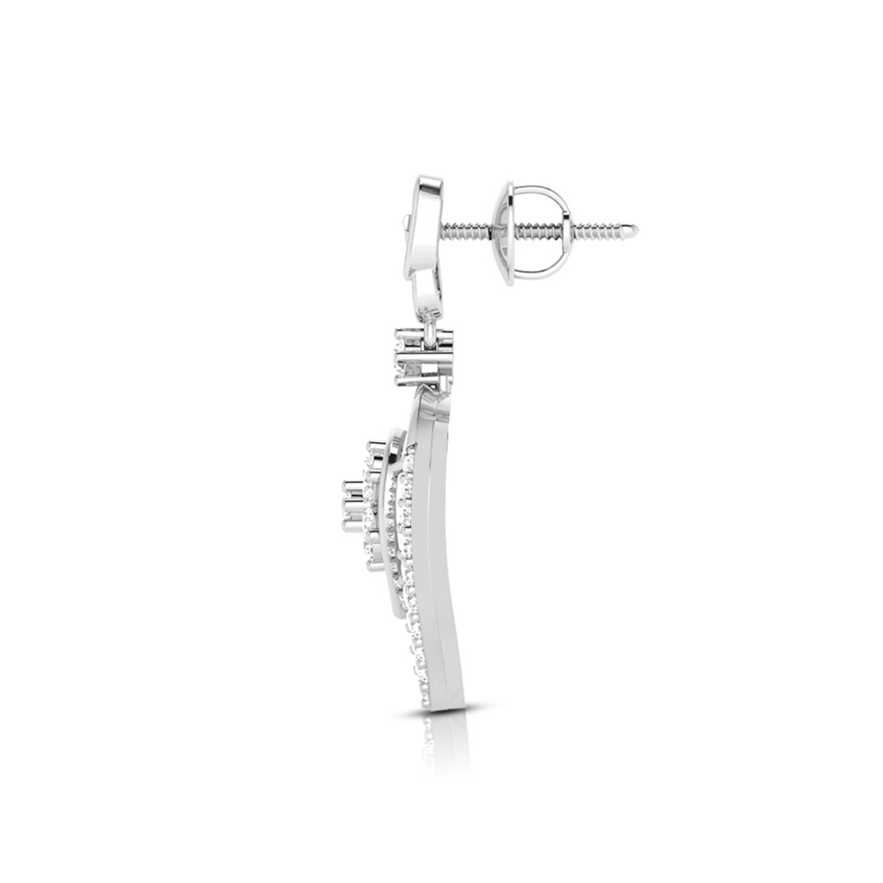 Designer Platinum Earrings with Diamonds for Women JL PT E N-47