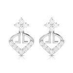 Load image into Gallery viewer, Designer Platinum Earrings with Diamonds for Women JL PT E N-48
