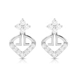 Load image into Gallery viewer, Designer Platinum Earrings with Diamonds for Women JL PT E N-48
