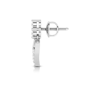 Designer Platinum Earrings with Diamonds for Women JL PT E N-48