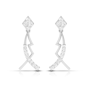 Designer Platinum Earrings with Diamonds for Women JL PT E N-49  VVS-GH Jewelove.US