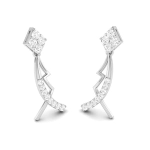 Designer Platinum Earrings with Diamonds for Women JL PT E N-49   Jewelove.US