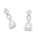 Load image into Gallery viewer, Designer Platinum Earrings with Diamonds for Women JL PT E N-50

