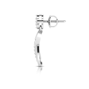 Designer Platinum Earrings with Diamonds for Women JL PT E N-50