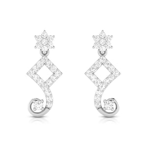 Designer Platinum Earrings with Diamonds for Women JL PT E N-7