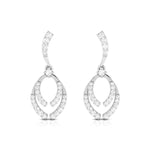 Load image into Gallery viewer, Beautiful Platinum Earrings with Diamonds for Women JL PT E N-13  VVS-GH Jewelove.US

