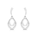 Load image into Gallery viewer, Beautiful Platinum Earrings with Diamonds for Women JL PT E N-13

