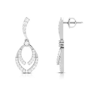 Beautiful Platinum Earrings with Diamonds for Women JL PT E N-13