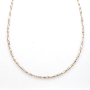 Japanese Sparkling Platinum & Rose Gold Chain for Women JL PT CH 1067