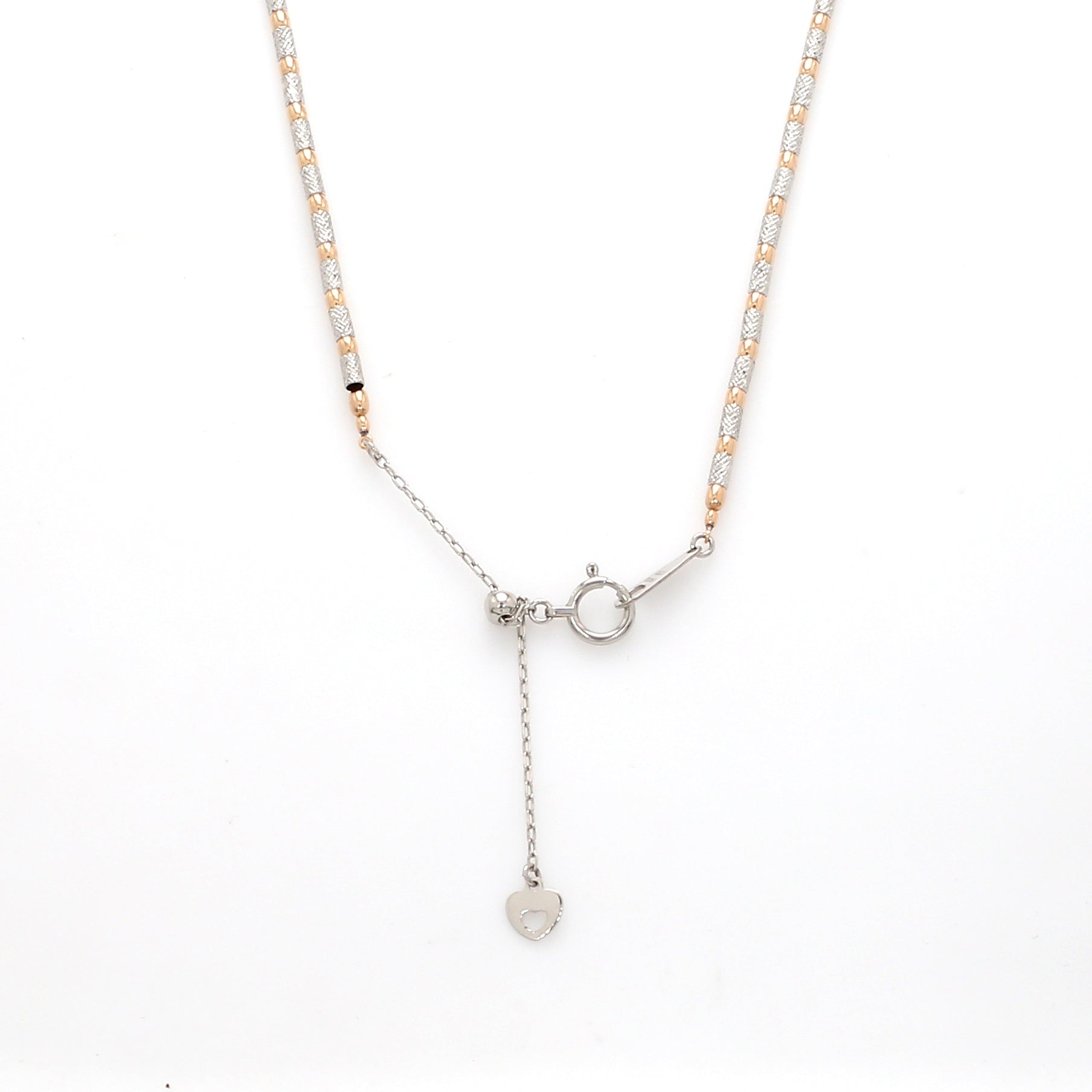 Japanese Sparkling Platinum & Rose Gold Chain for Women JL PT CH 1067