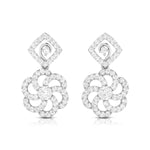 Load image into Gallery viewer, Beautiful Hanging Clusters Platinum Earrings with Diamonds for Women JL PT E NK-15  VVS-GH Jewelove.US
