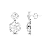 Load image into Gallery viewer, Beautiful Hanging Clusters Platinum Earrings with Diamonds for Women JL PT E NK-15   Jewelove.US
