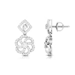 Load image into Gallery viewer, Beautiful Hanging Clusters Platinum Earrings with Diamonds for Women JL PT E NK-15   Jewelove.US

