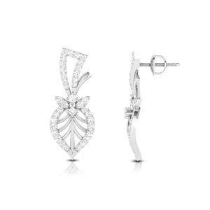 Designer Platinum Earrings with Diamonds for Women JL PT E NK-52