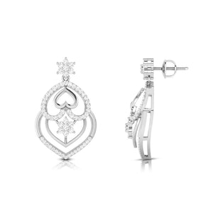 Designer Platinum Earrings with Diamonds for Women JL PT E NK-53   Jewelove.US