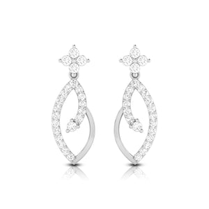 Platinum Earrings with Diamonds for Women JL PT E NK-55