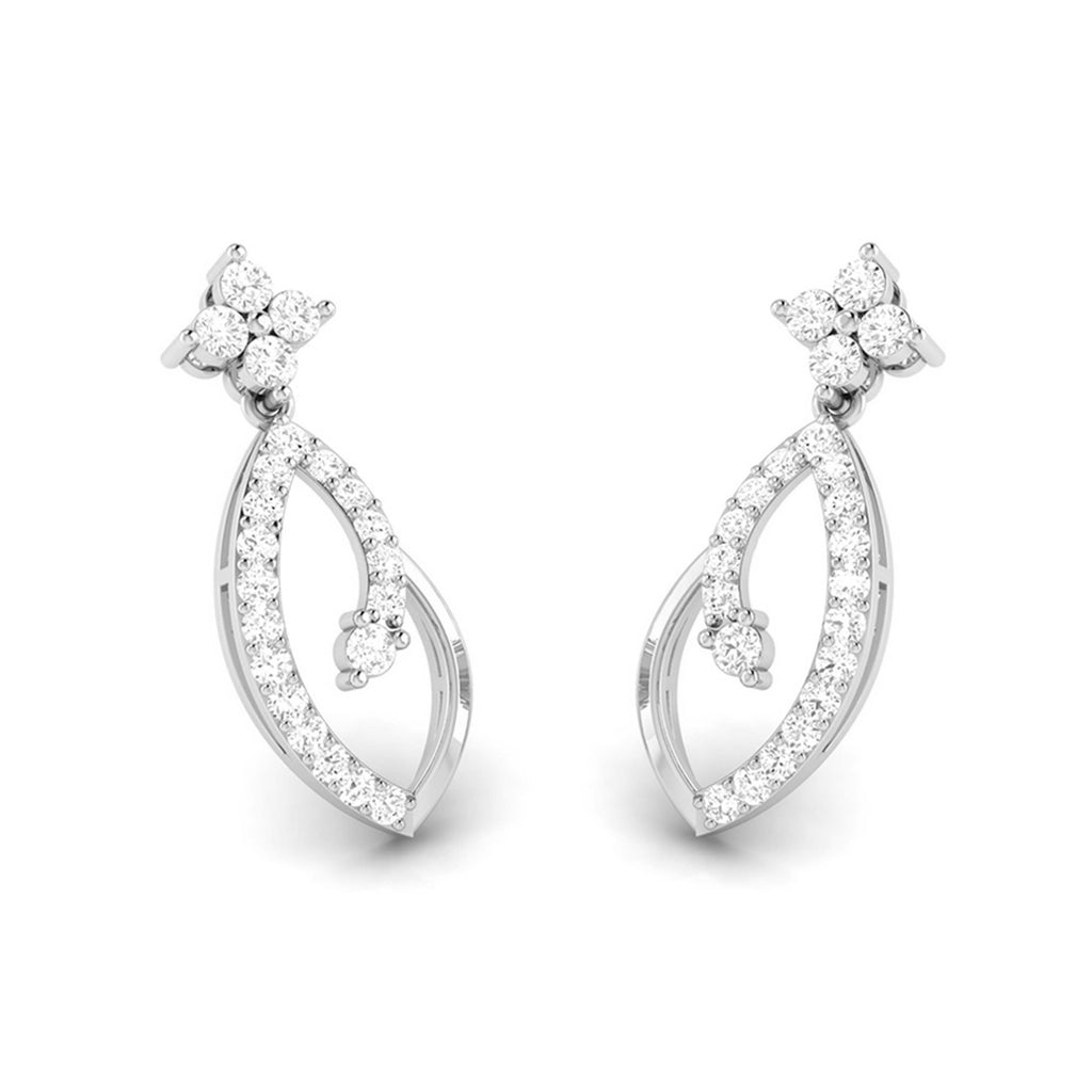 Platinum Earrings with Diamonds for Women JL PT E NK-55  VVS-GH Jewelove.US