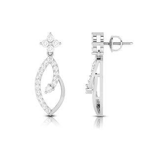 Platinum Earrings with Diamonds for Women JL PT E NK-55