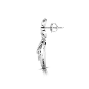 Designer Platinum Earrings with Diamonds for Women JL PT E NK-57