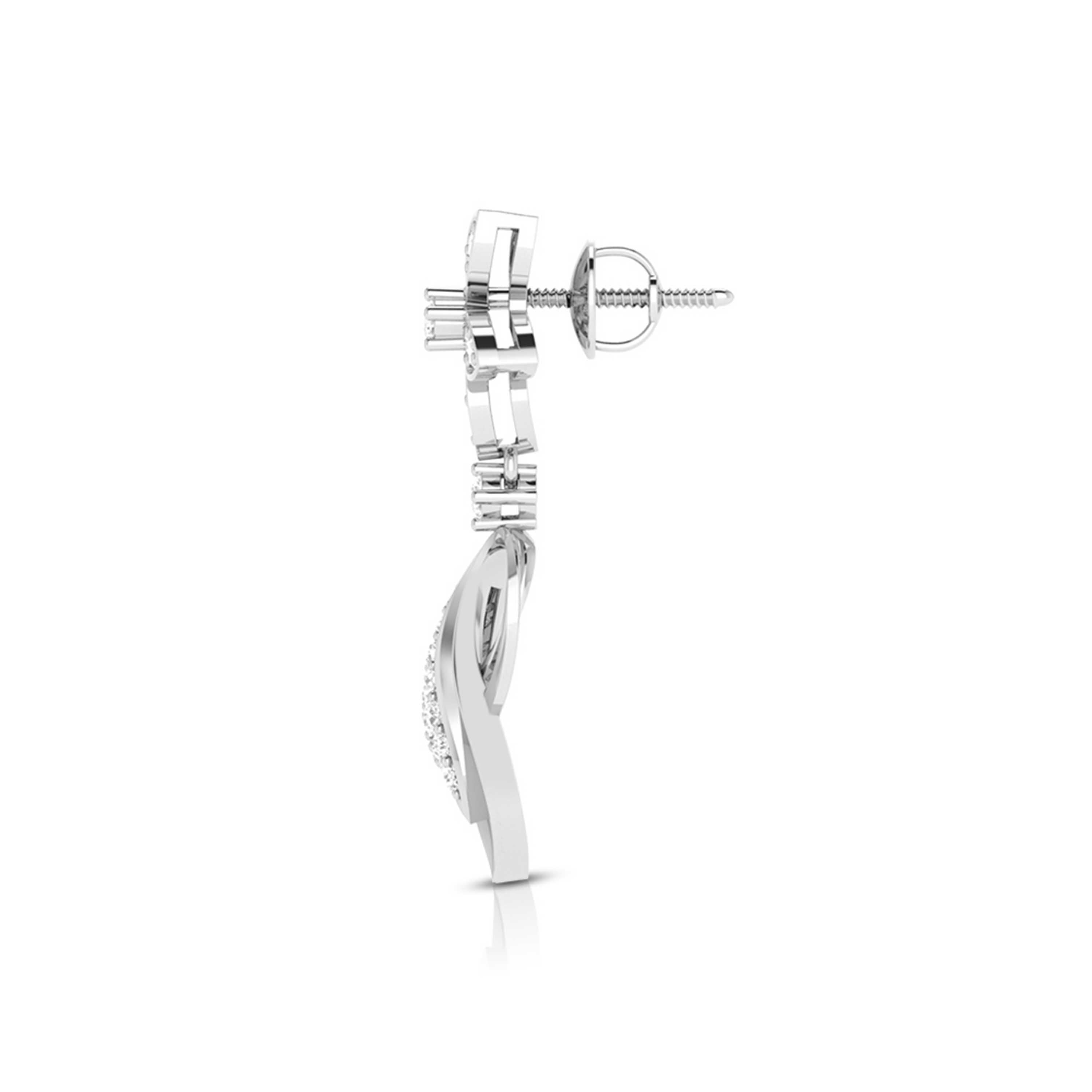 Designer Platinum Earrings with Diamonds JL PT E NK-65   Jewelove.US