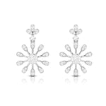 Load image into Gallery viewer, Designer Hanging Clusters Platinum Earrings with Diamonds JL PT E NK-67  VVS-GH Jewelove.US
