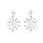 Load image into Gallery viewer, Designer Hanging Clusters Platinum Earrings with Diamonds JL PT E NK-67
