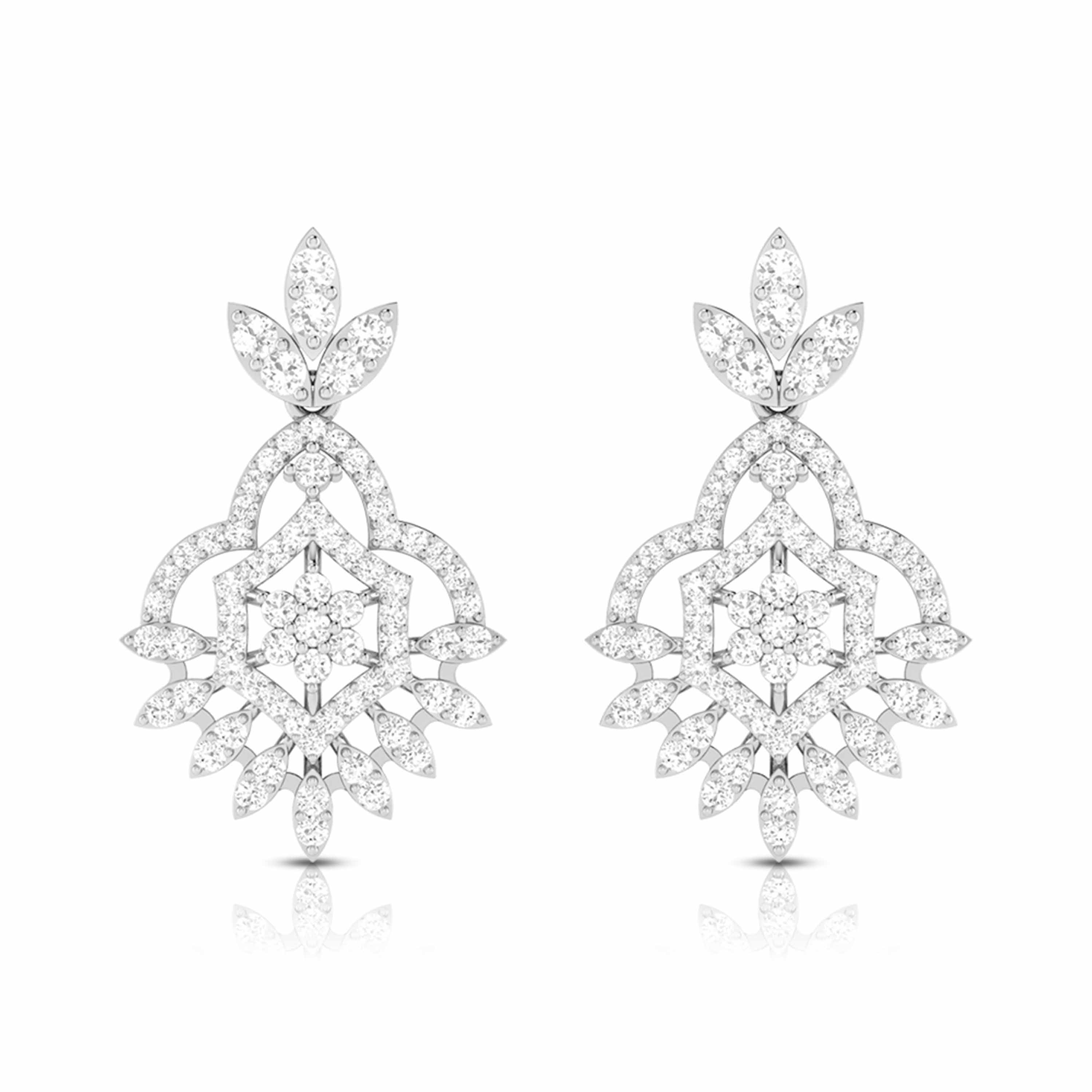 Designer Platinum Earrings with Diamonds JL PT E NK-68  VVS-GH Jewelove.US