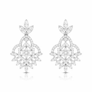 Designer Platinum Earrings with Diamonds JL PT E NK-68