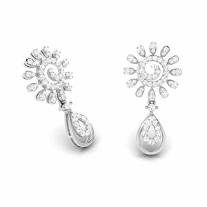 Designer Platinum Earrings with Diamonds JL PT E NK-69   Jewelove.US