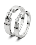Load image into Gallery viewer, New Style Platinum Love Bands SJ PTO 202 - Suranas Jewelove

