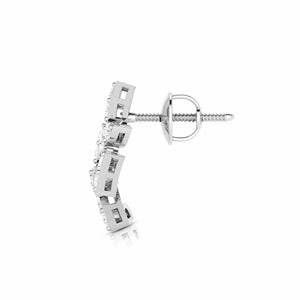 Beautiful Platinum Earrings with Diamonds for Women JL PT E ST 2032