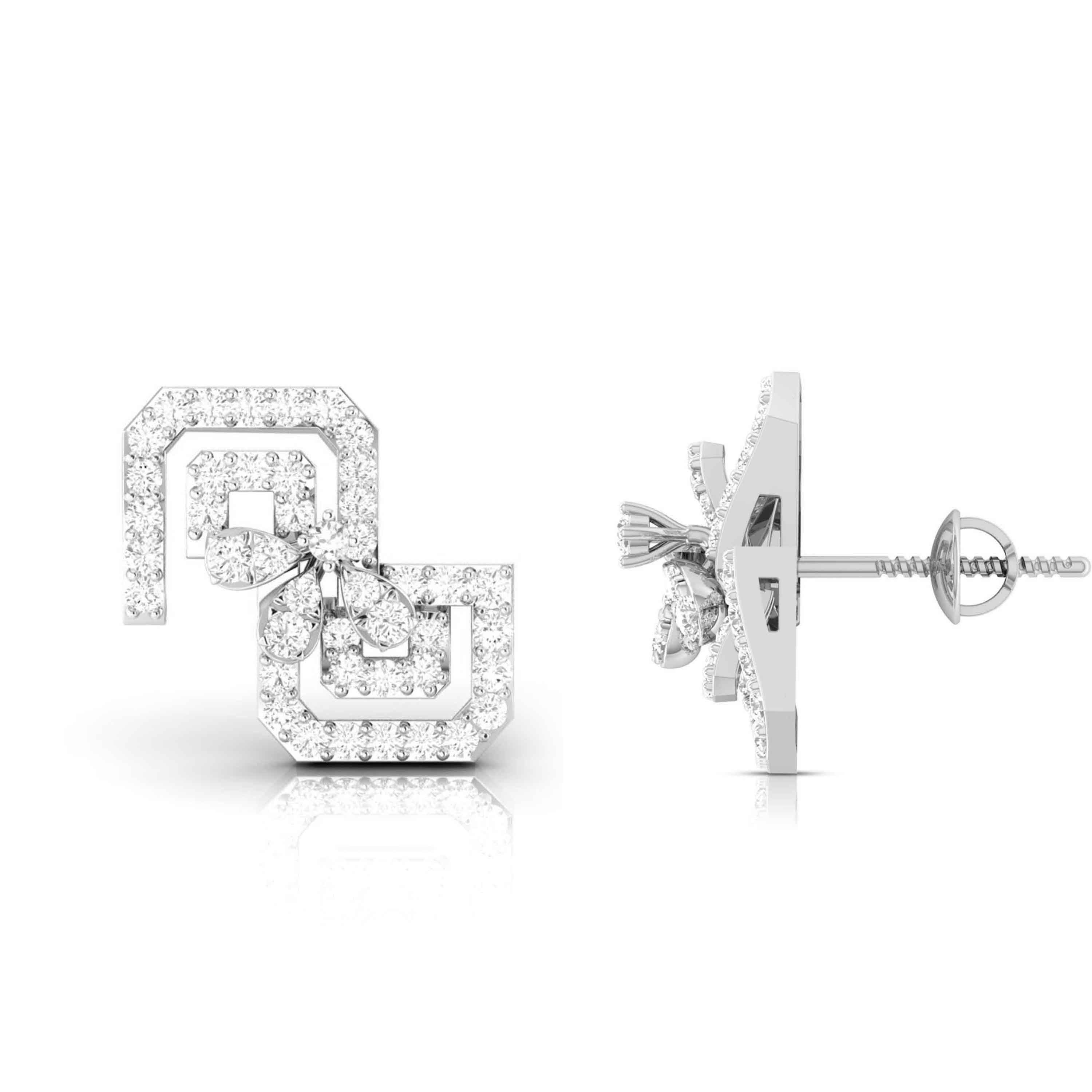 New Fashionable Platinum Diamond Earrings for Women JL PT E OLS 23   Jewelove.US