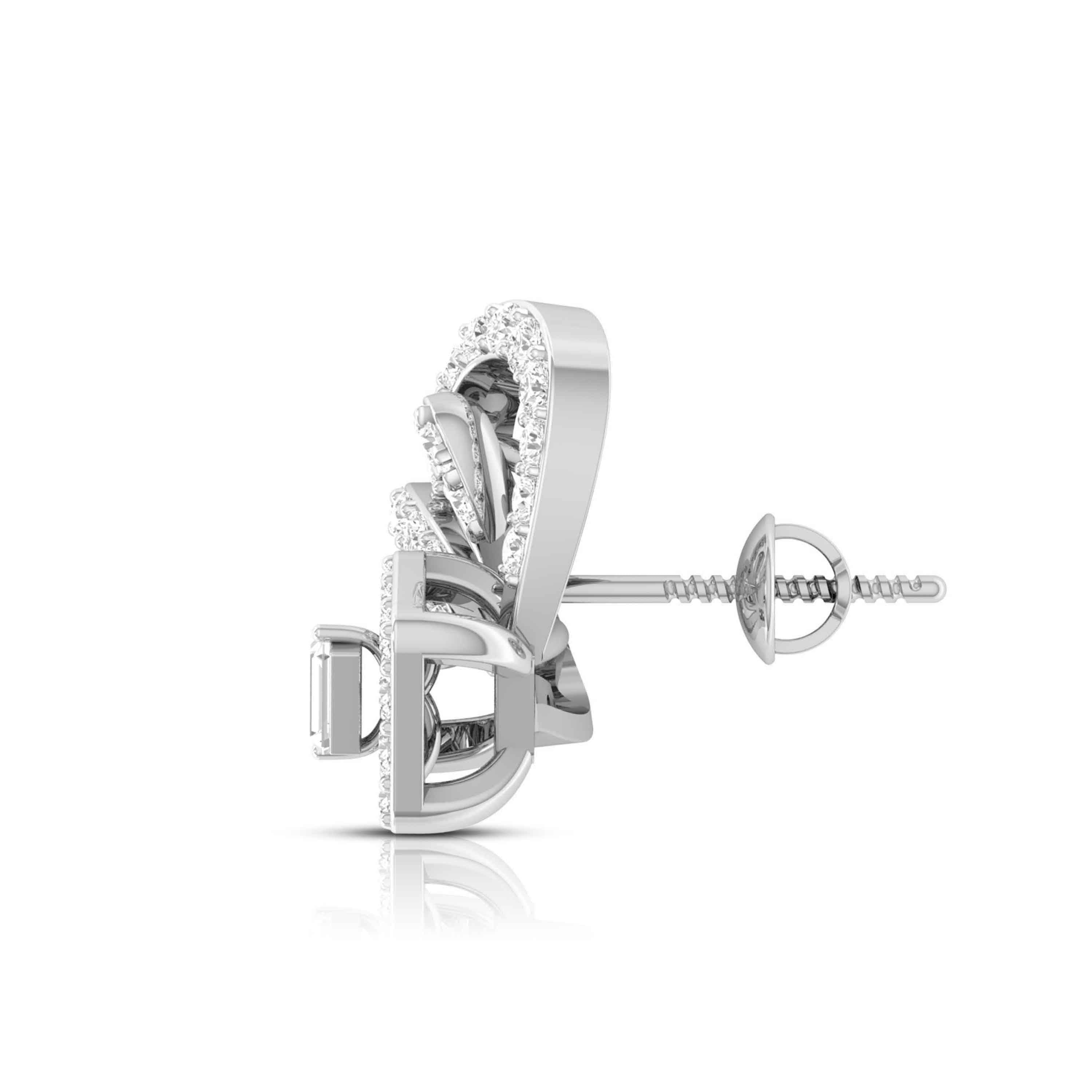 Beautiful Platinum Diamond Earrings for Women JL PT E OLS 28
