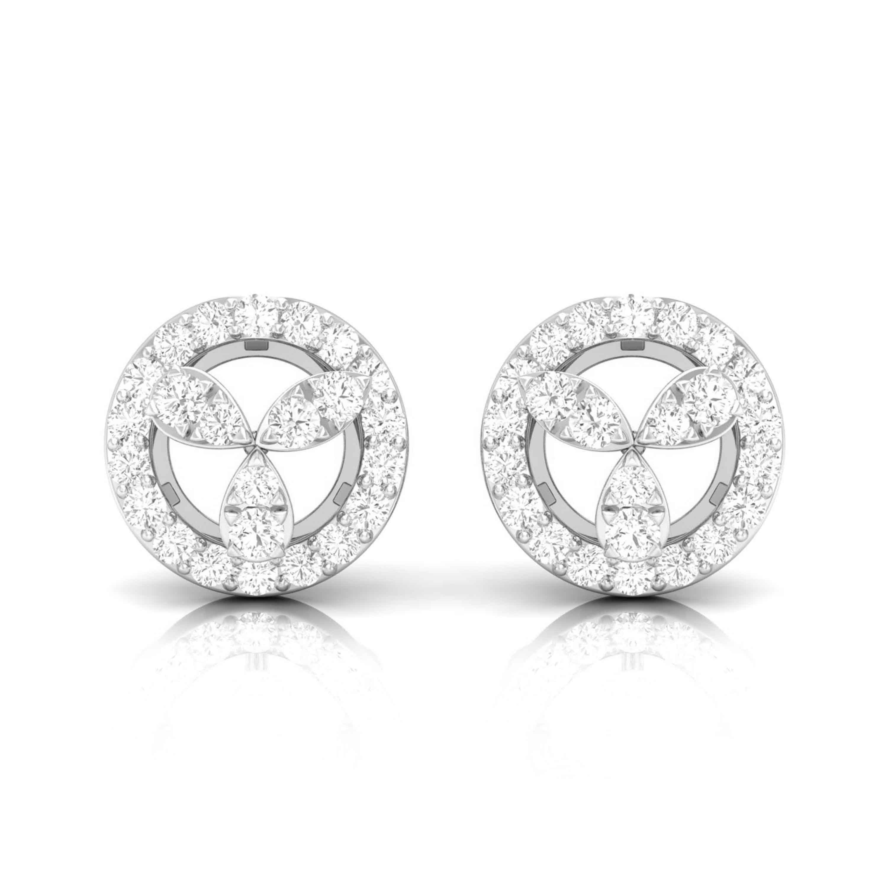 Designer Platinum Diamond Earrings for Women JL PT E OLS 29  VVS-GH Jewelove.US